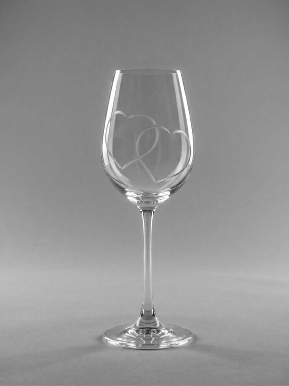 Set 2 ks skleniček Wine s broušeným srdcem