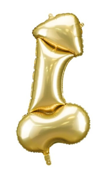 Fóliový balón penis zlatý 112 cm