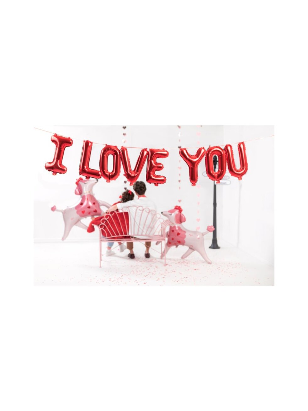 Fóliový balón I LOVE YOU červený 260 × 40 cm