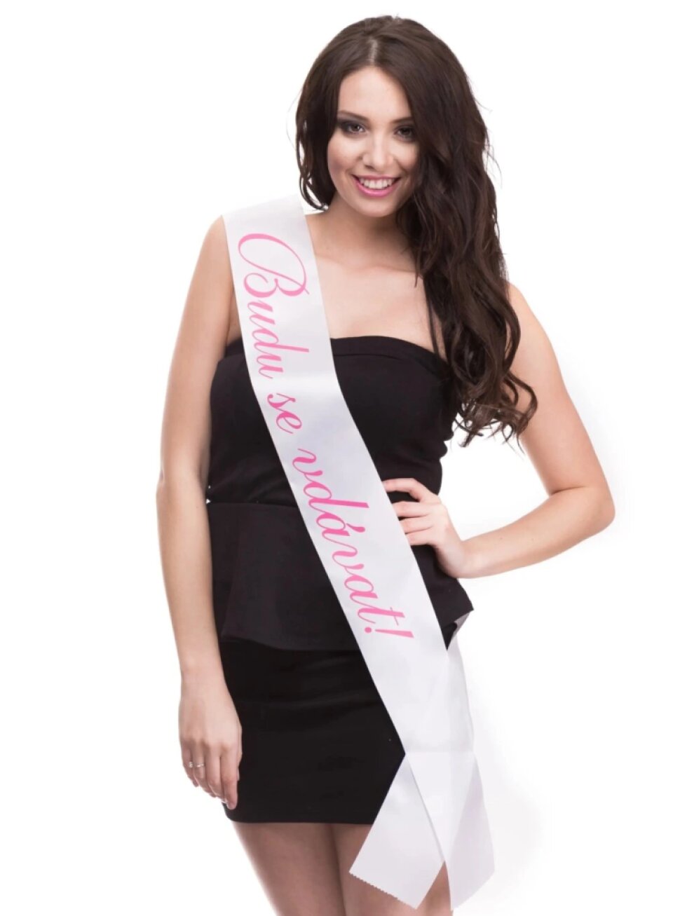 Šerpa atlasová bílá - Budu se vdávat!