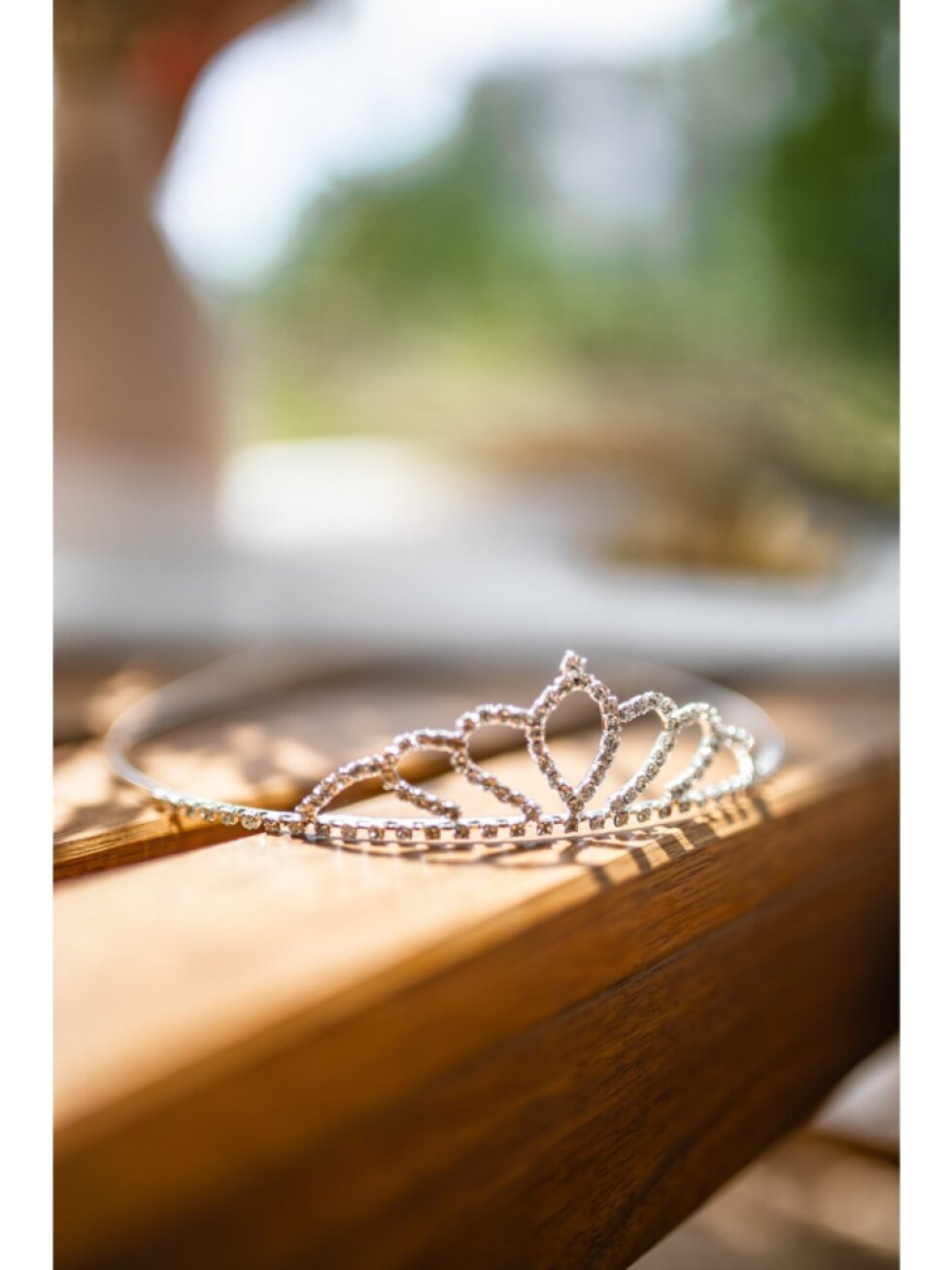 Stříbrná korunka s kamínky – pro nevěstu