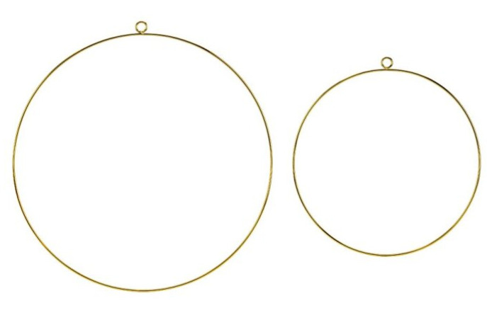 Dekorační zlaté kruhy