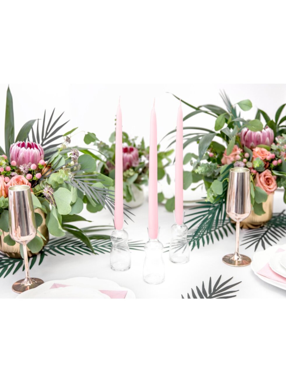 Svíčky kónické - růžové