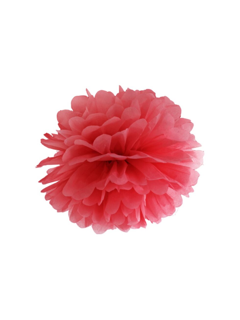 Papírový pompon červený 25 cm