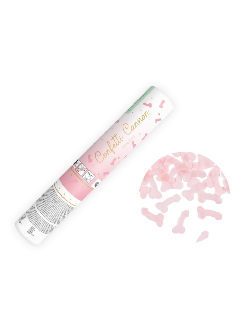 Vystřelovací konfetky penis růžová – rozlučka