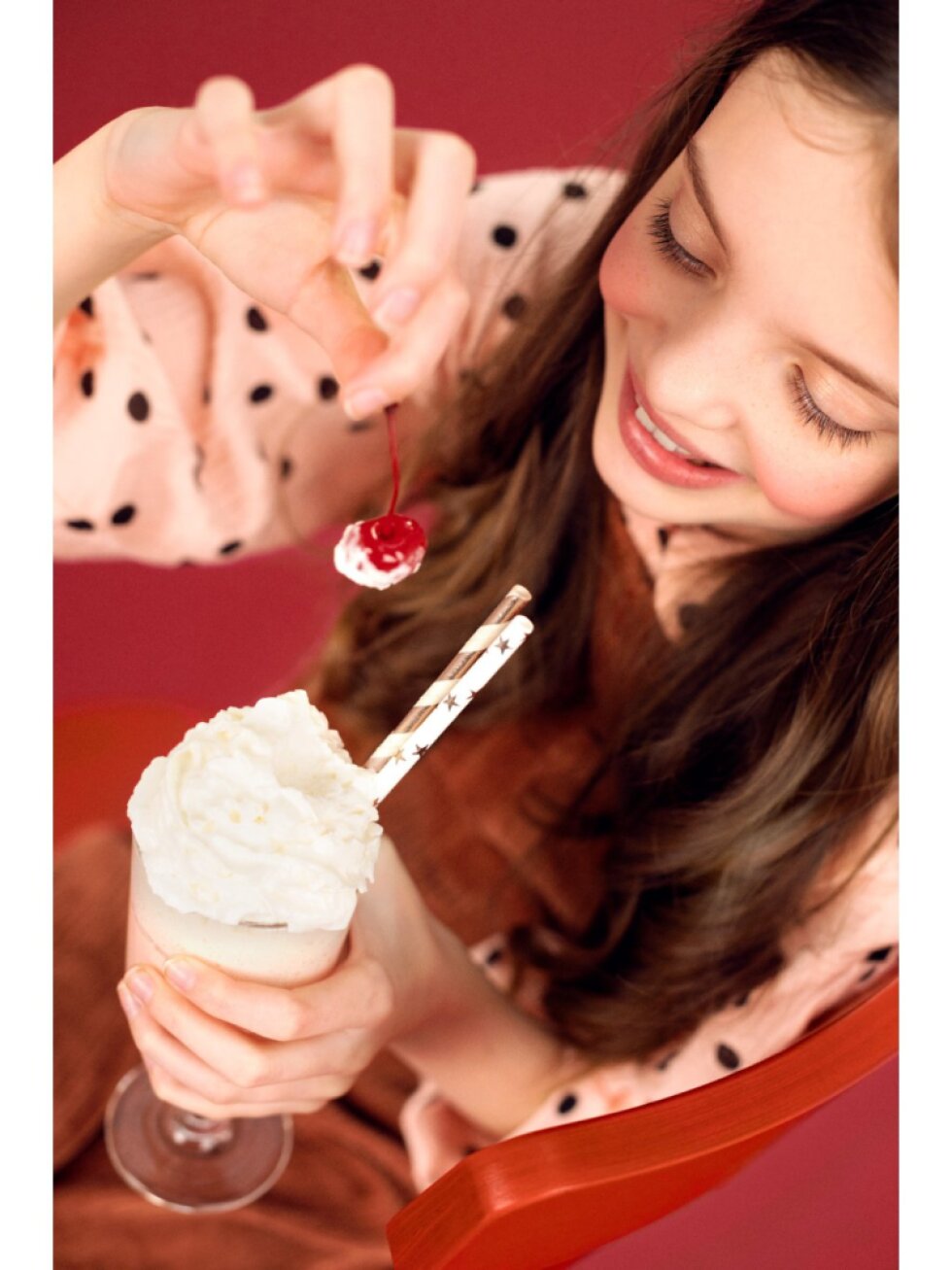 Brčka s rosegold proužky na rozlučku