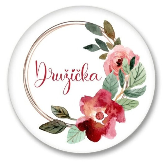 Placka akvarelový věneček - Družička