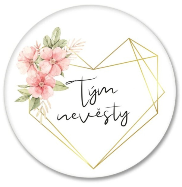 Placka květinové srdce - Tým nevěsty