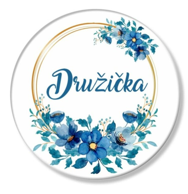 Placka modré květy - Družička