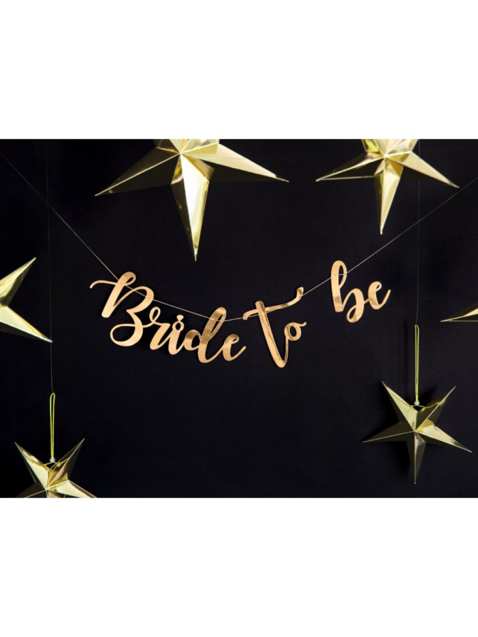 Zlatý banner Bride to Be – dekorace na rozlučku