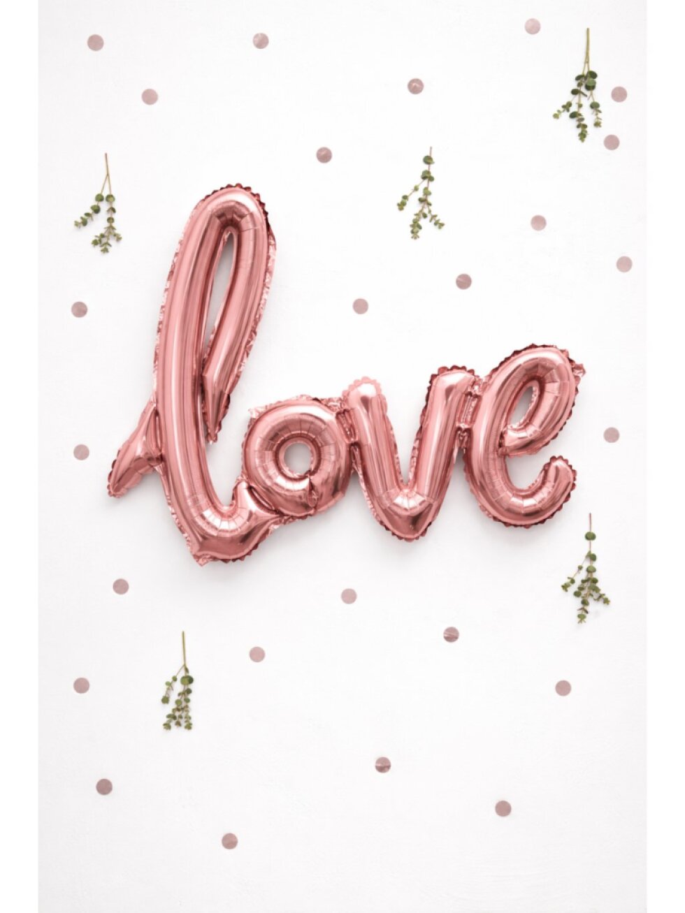 Balonek LOVE rosegold – dekorace na rozlučku i svatbu