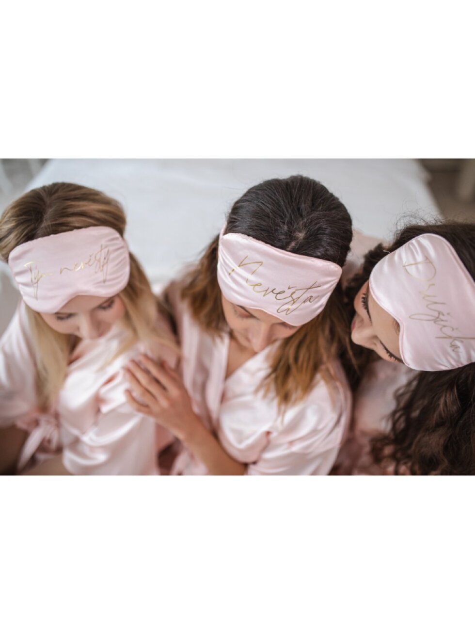 Svatební župan světle růžový - Tým nevěsty