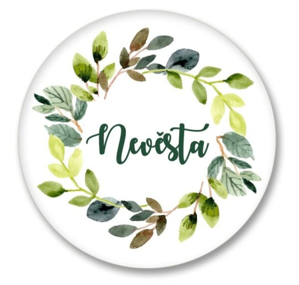 Placka zelený věneček - Nevěsta