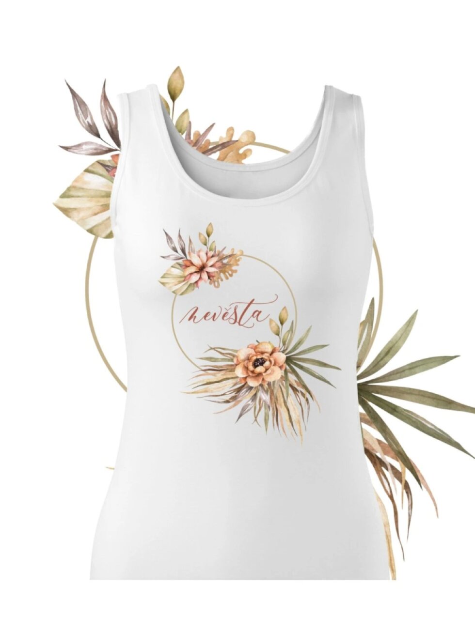 Tílko béžový věneček - Nevěsta
