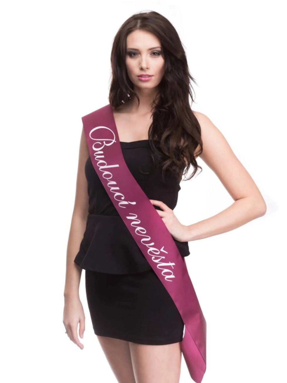 Šerpa taftová bordó - Budoucí nevěsta