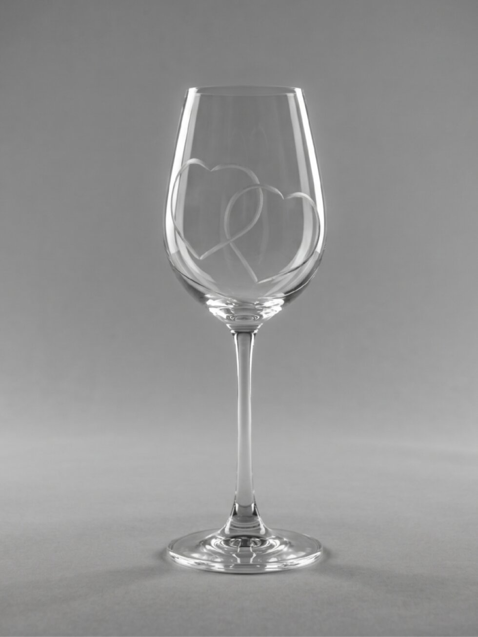 Set 2 ks skleniček Wine s broušenými srdci