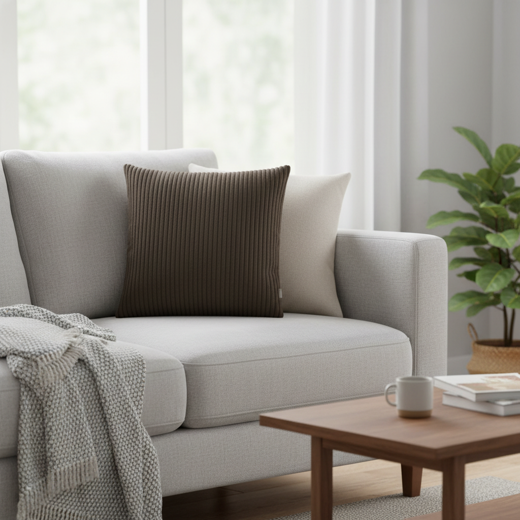 Povlak na polštář KING 50 x 50 cm hnědý