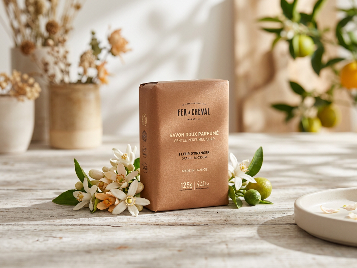 FER À CHEVAL Orange Blossom jemné marseillské mýdlo 125 g