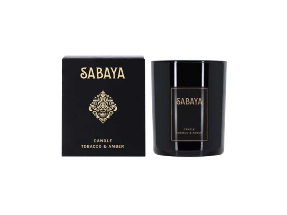 Vonná sójová svíčka TOBACCO & AMBER 175 g – SABAYA