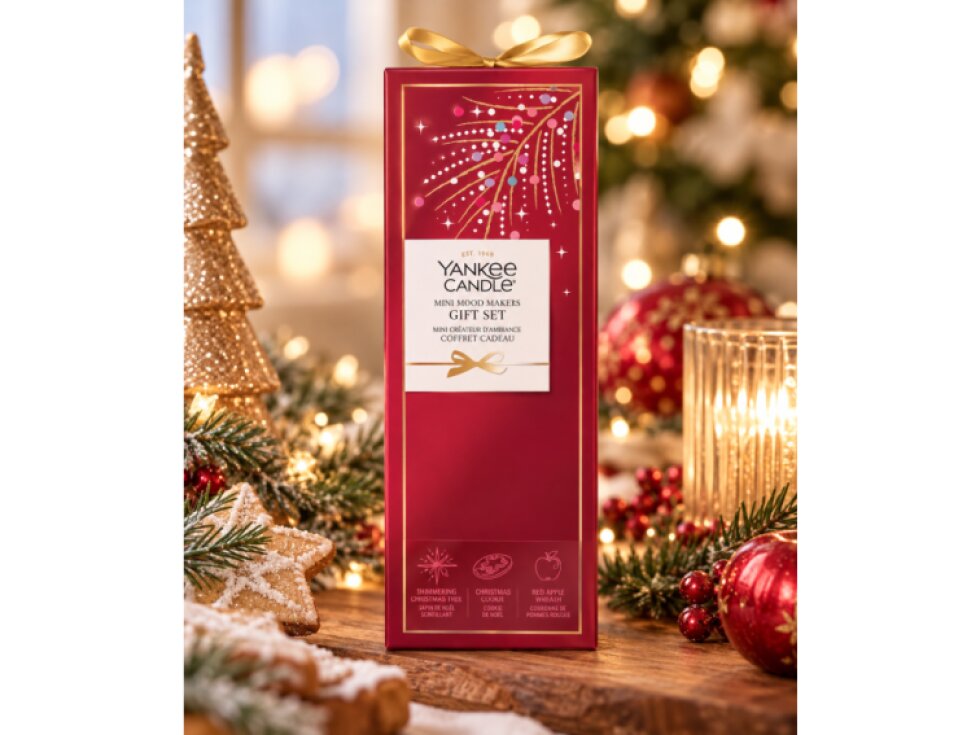 Yankee Candle Vánoční dárková sada 3 votivních svíček ve skle 3× 37 g