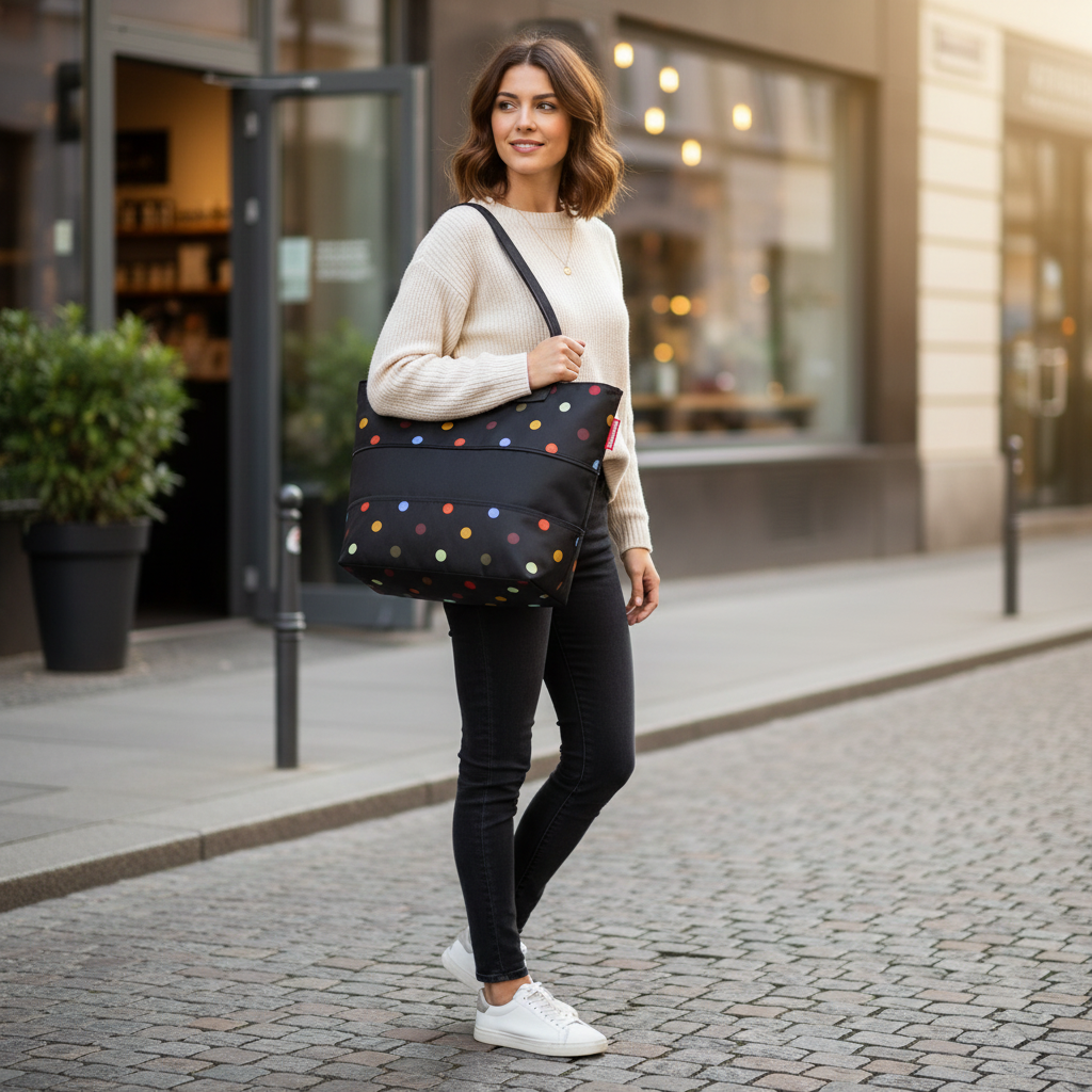 Chytrá taška přes rameno SHOPPER e1 dots Reisenthel - Stylová a voděodolná