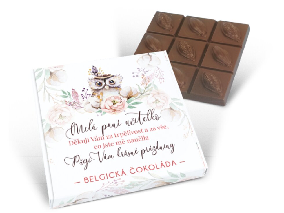 Belgická čokoláda Milá paní učitelko Motiv 128, 90g