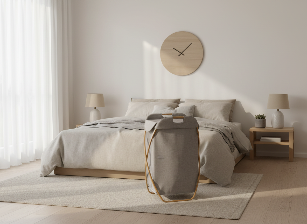 Koš na prádlo s víkem BAMBOO grey