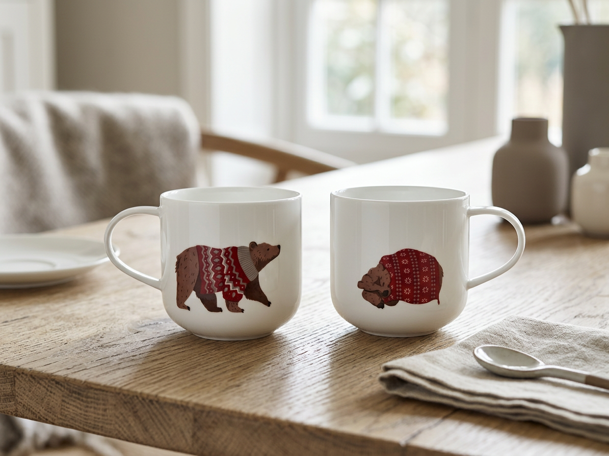 Porcelánový hrnek COPPA WINTER ANIMALS medvěd 400 ml ASA Selection
