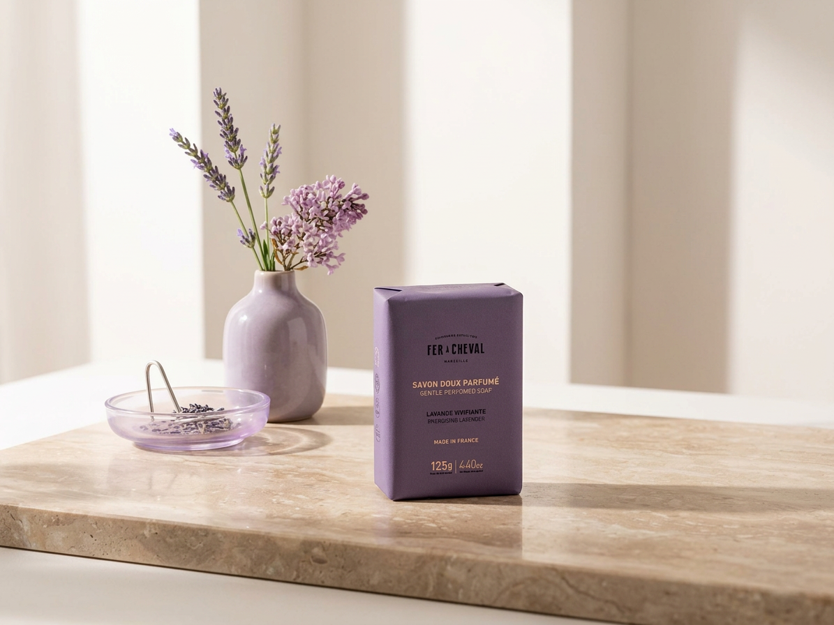 FER À CHEVAL Energizing Lavender jemné marseillské mýdlo 125 g
