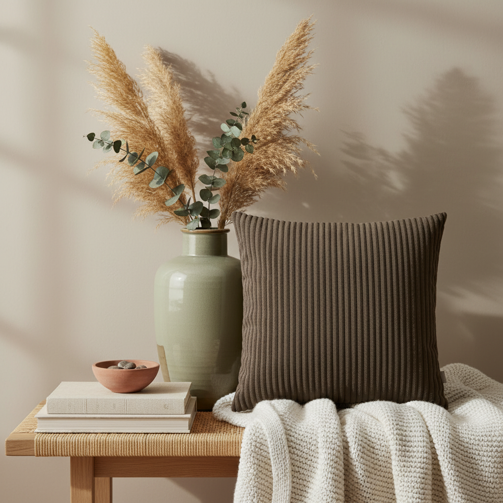 Povlak na polštář KING 50 x 50 cm hnědý