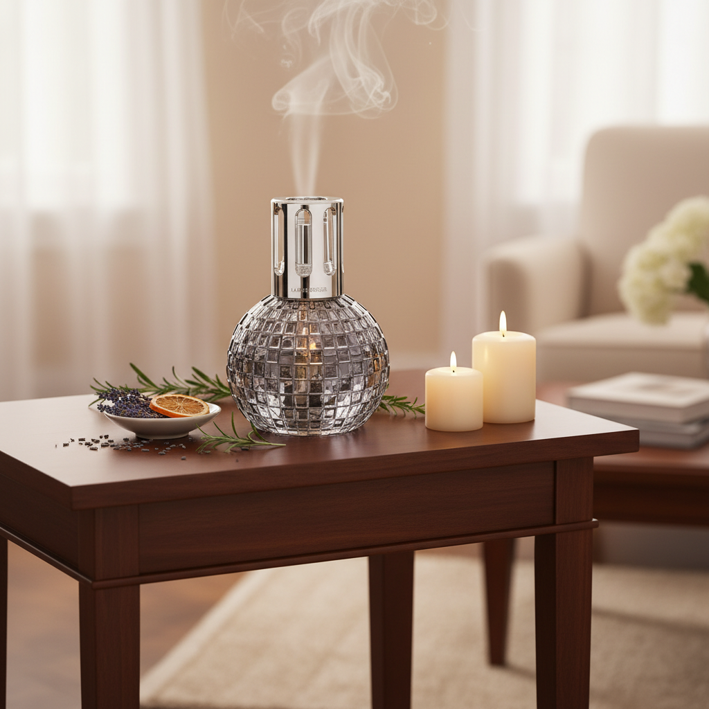 Katalytická lampa DISCO šedá + náplň Ambrový prach 250 ml