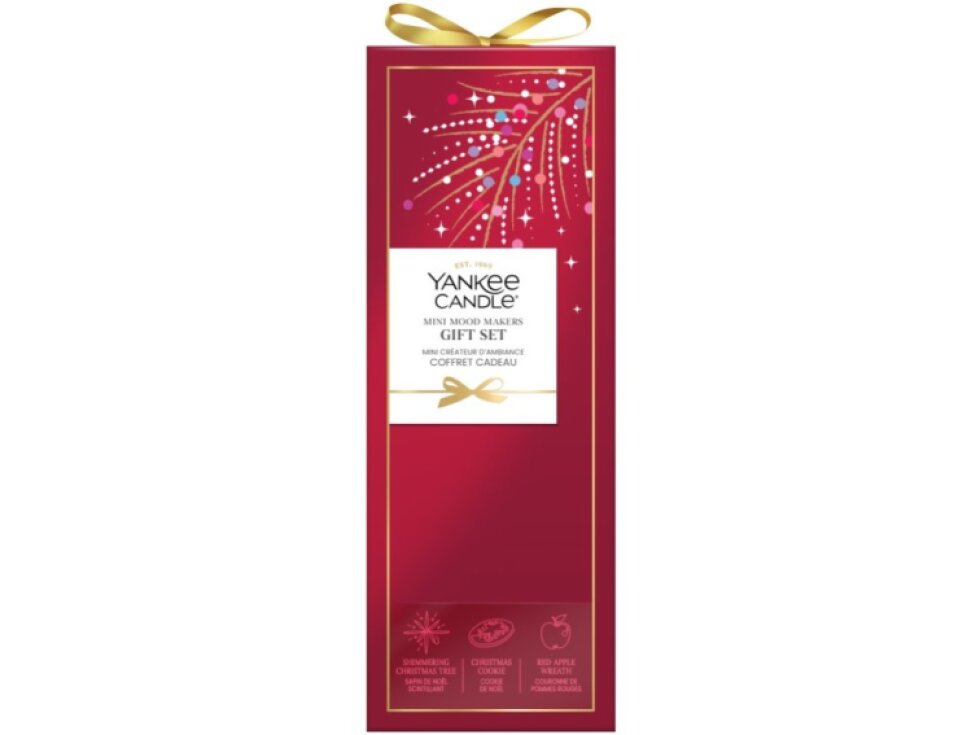 Yankee Candle Vánoční dárková sada 3 votivních svíček ve skle 3× 37 g