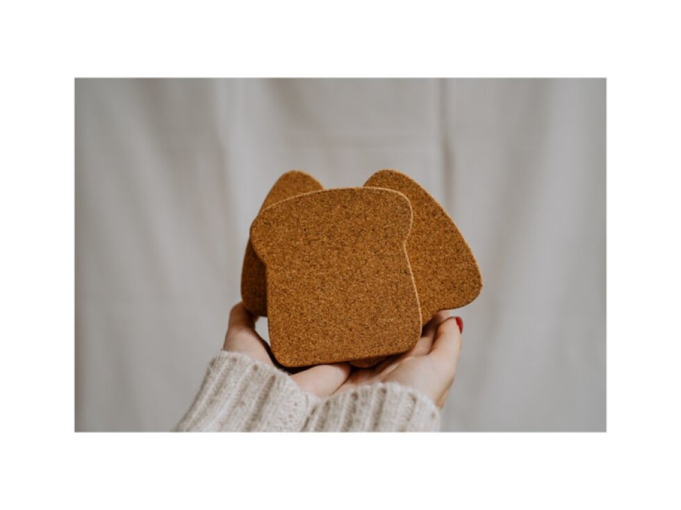 Korková podložka TOAST pod hrnek 11 x 10,5 cm