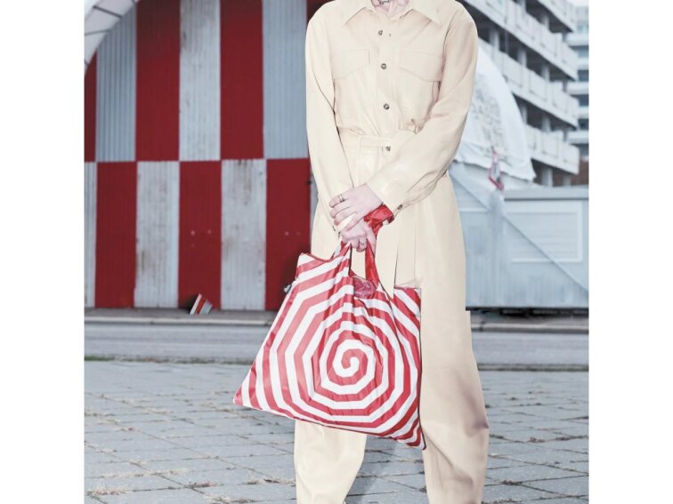 LOQI Skládací Taška Spirals Red - Louise Bourgeois