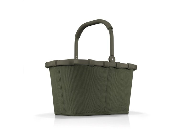Reisenthel Carrybag Cord Dark Matcha – nákupní košík 22 l