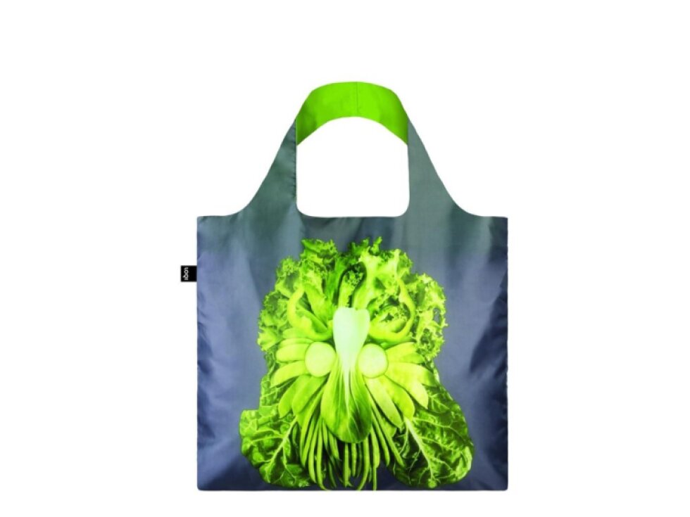 Stylová nákupní taška LOQI - FRESH FACES, 20 kg, recyklovaný polyester