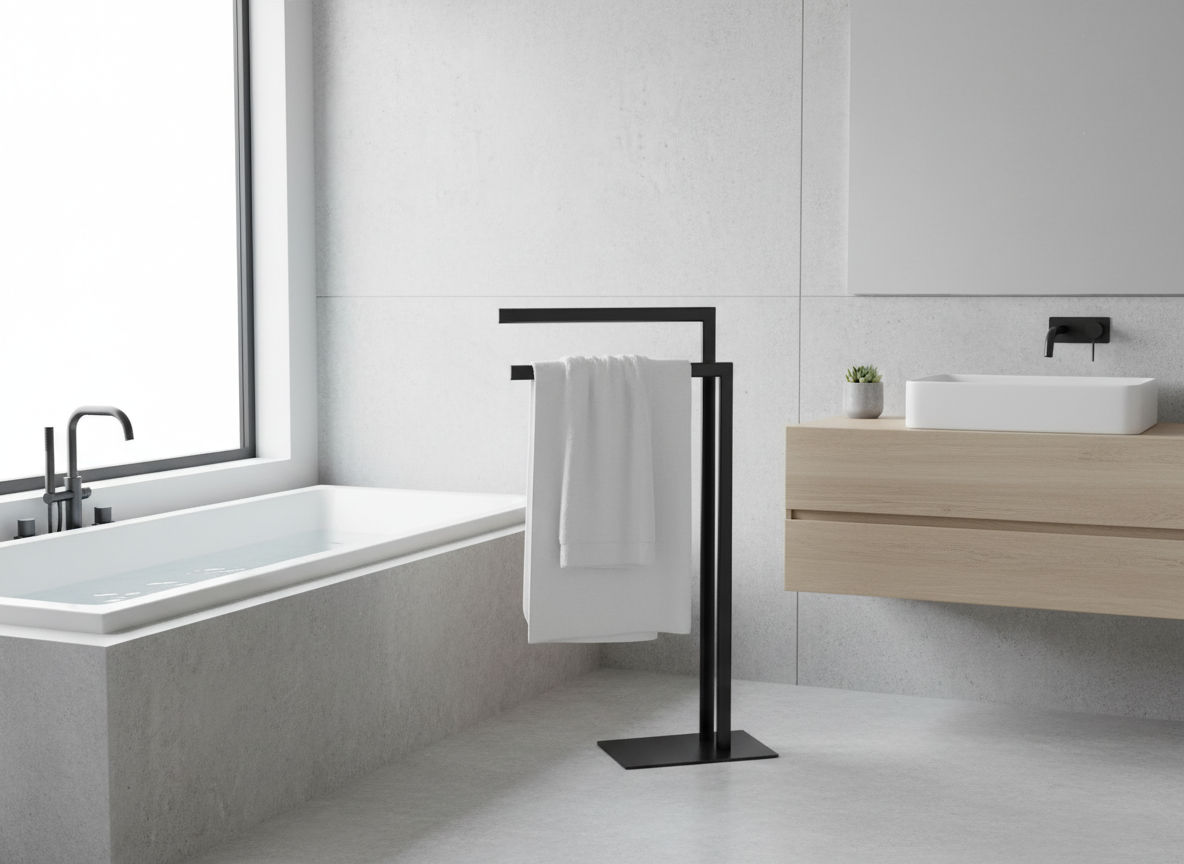 Stojan na ručníky VELVET černý