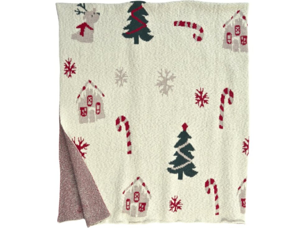 Vánoční bavlněný pléd MERRY DAYS 130 × 170 cm – Sander