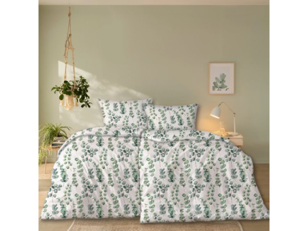 Luxusní bavlněné ložní povlečení VERDE Mako Jersey 140 × 200 cm, zelené – Stella Ateliers