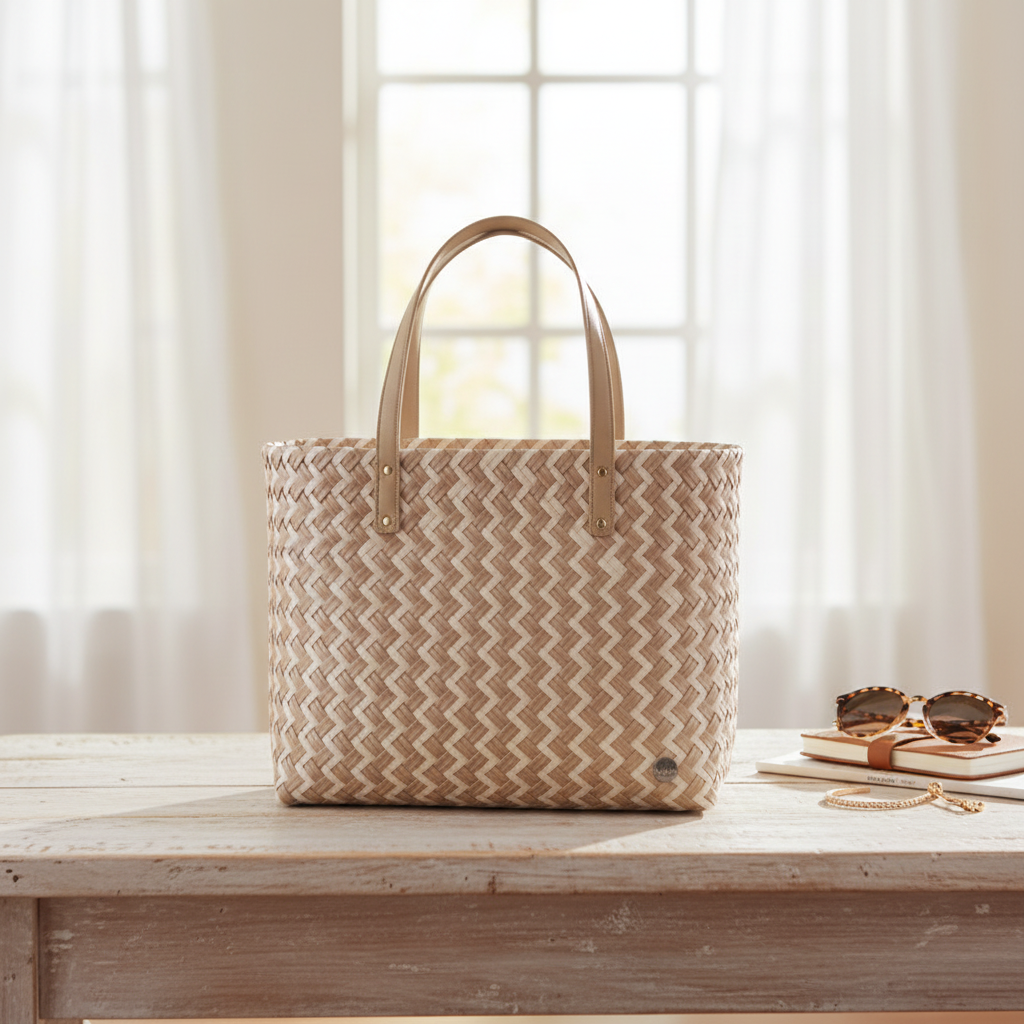 Taška FAYE 32 x 37 cm champagne/caffe latte