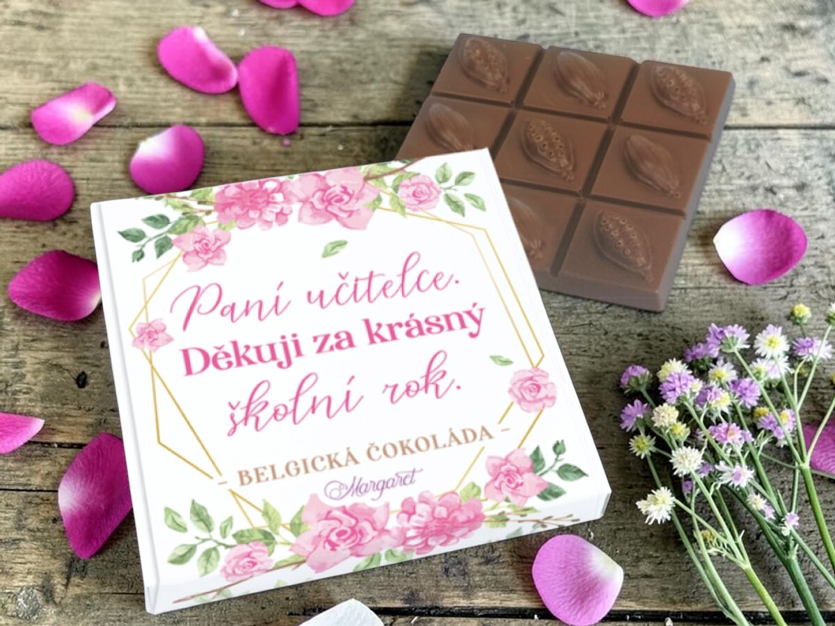 Dárková belgická čokoláda 90 g pro paní učitelku