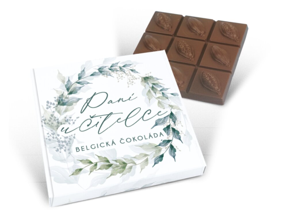 Luxusní belgická čokoláda 90 g Paní učitelce, Motiv 116