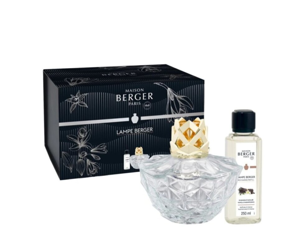 Maison Berger Paris katalytická lampa KALI transparentní + náplň Velkolepá vanilka 250 ml