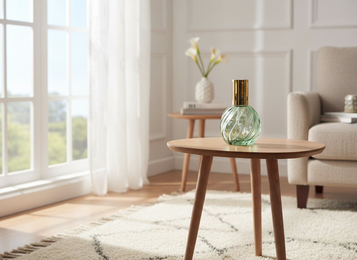 Katalytická lampa SPIRAL GREEN velká skleněná zelená