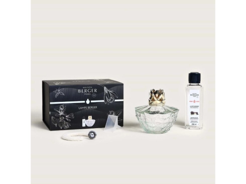 Maison Berger Paris katalytická lampa KALI transparentní + náplň Velkolepá vanilka 250 ml