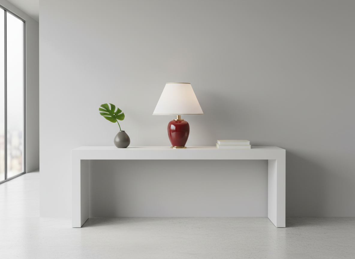 Stolní lampa GIARDINO BORDEAUX v. 34 cm