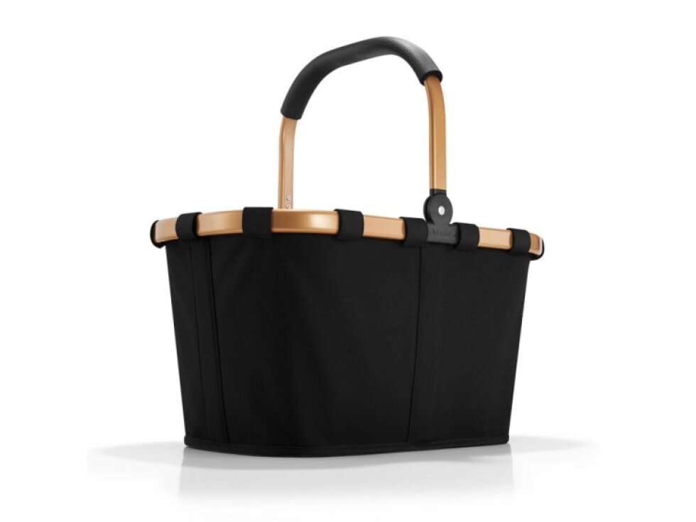 Stylový nákupní košík Reisenthel CARRYBAG zlatá/černá, 22L