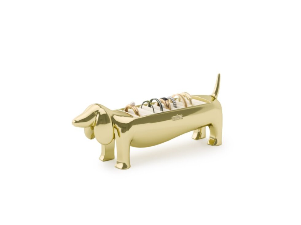 Luxusní šperkovnice Umbra DACHSIE pro prstýnky - zlatá