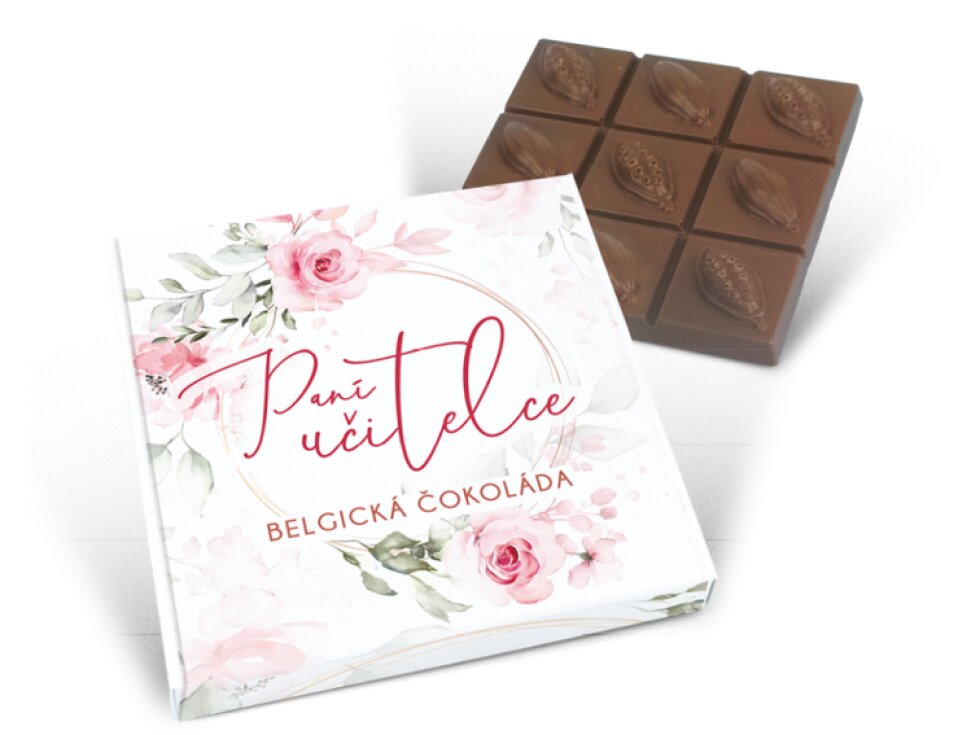 Dárková belgická čokoláda 90g Paní učitelce