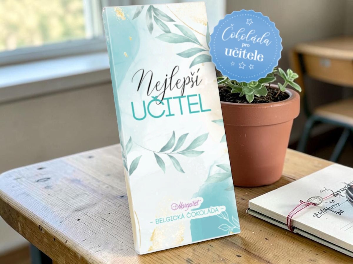 Belgická čokoláda 50 g Nejlepší učitel hořká Motiv 141